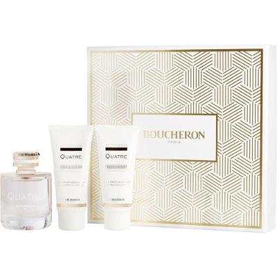 Perfume Feminino Boucheron Quatre Edp Spray 100 Ml&loção Corporal Gel Banho