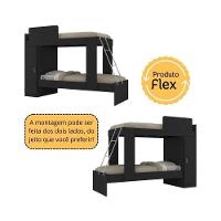 Beliche Com Colchões Inclusos 1 Porta E Sapateira Com Espelhos Multimóveis Mp4371 Preto - 2