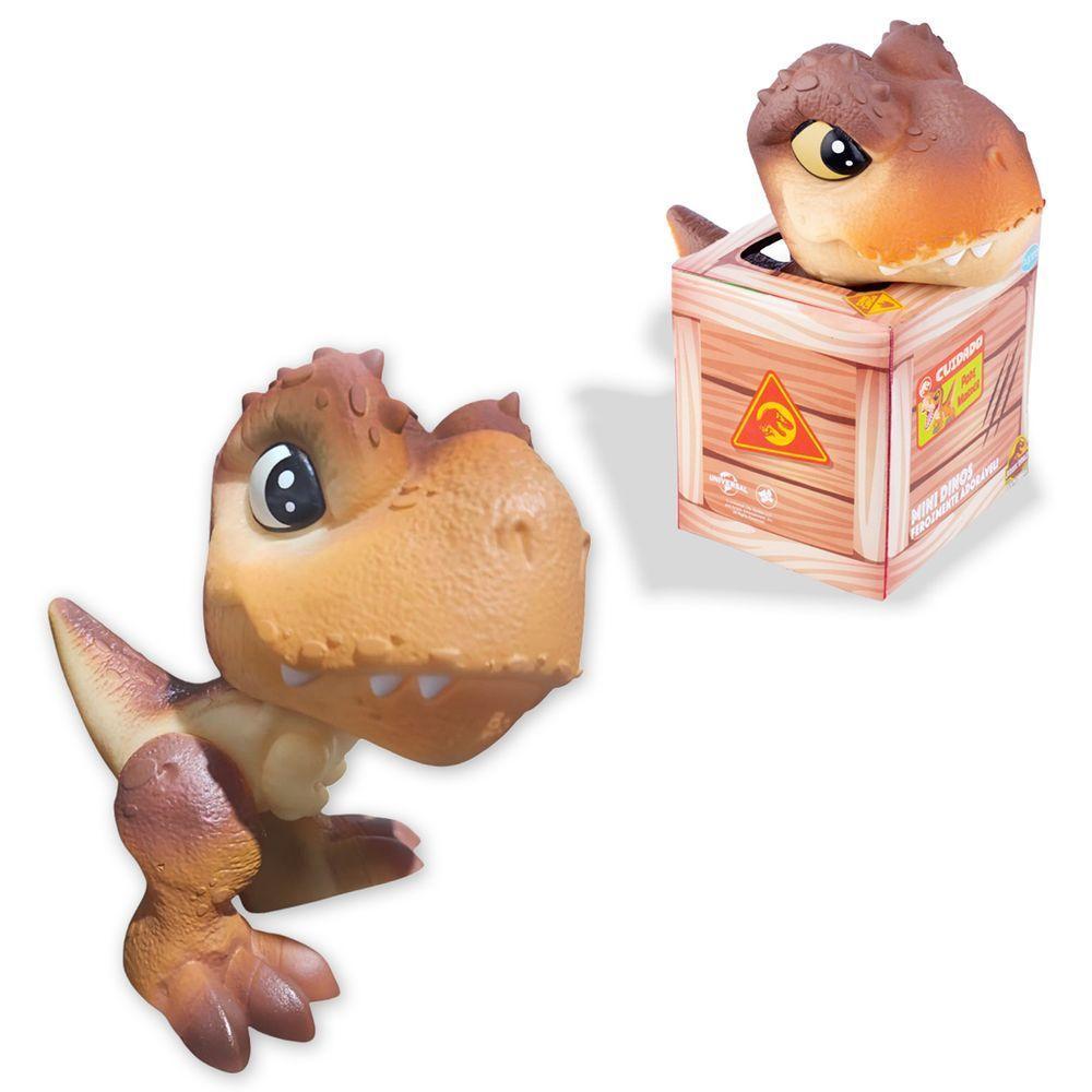 Dinossauro Mini Baby Dino Bonecos Articulado Jurassic World Marrom - 3