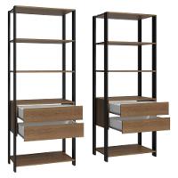 Estante Armário Multiuso Para Livros 4 Gavetas 8 Prateleiras 140cm Rustic Preto Madesa - 6