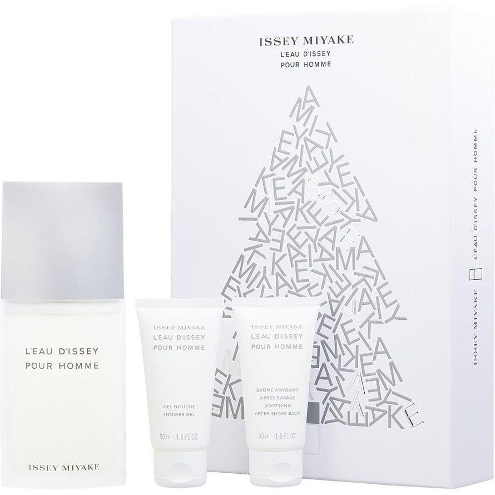 Perfume Masculino Issey Miyake L'eau D'issey Edt Spray 125 Ml&bálsamo Pós-barba 50 Gel De Banho - 1