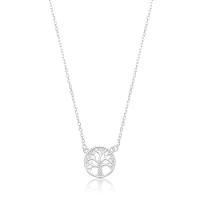 Colar Arvore Da Vida Caule Cravejada Prata 925 - 1