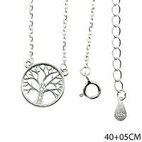 Colar Arvore Da Vida Caule Cravejada Prata 925 - 2
