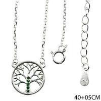 Colar Arvore Da Vida Caule Cravejada Prata 925 - 2