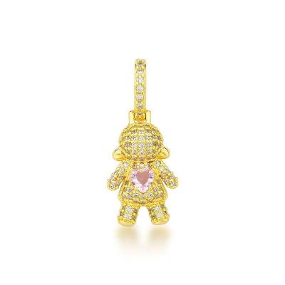Pingente Filhos Banhado Em Ouro 18k – Com Zircônias E Coração