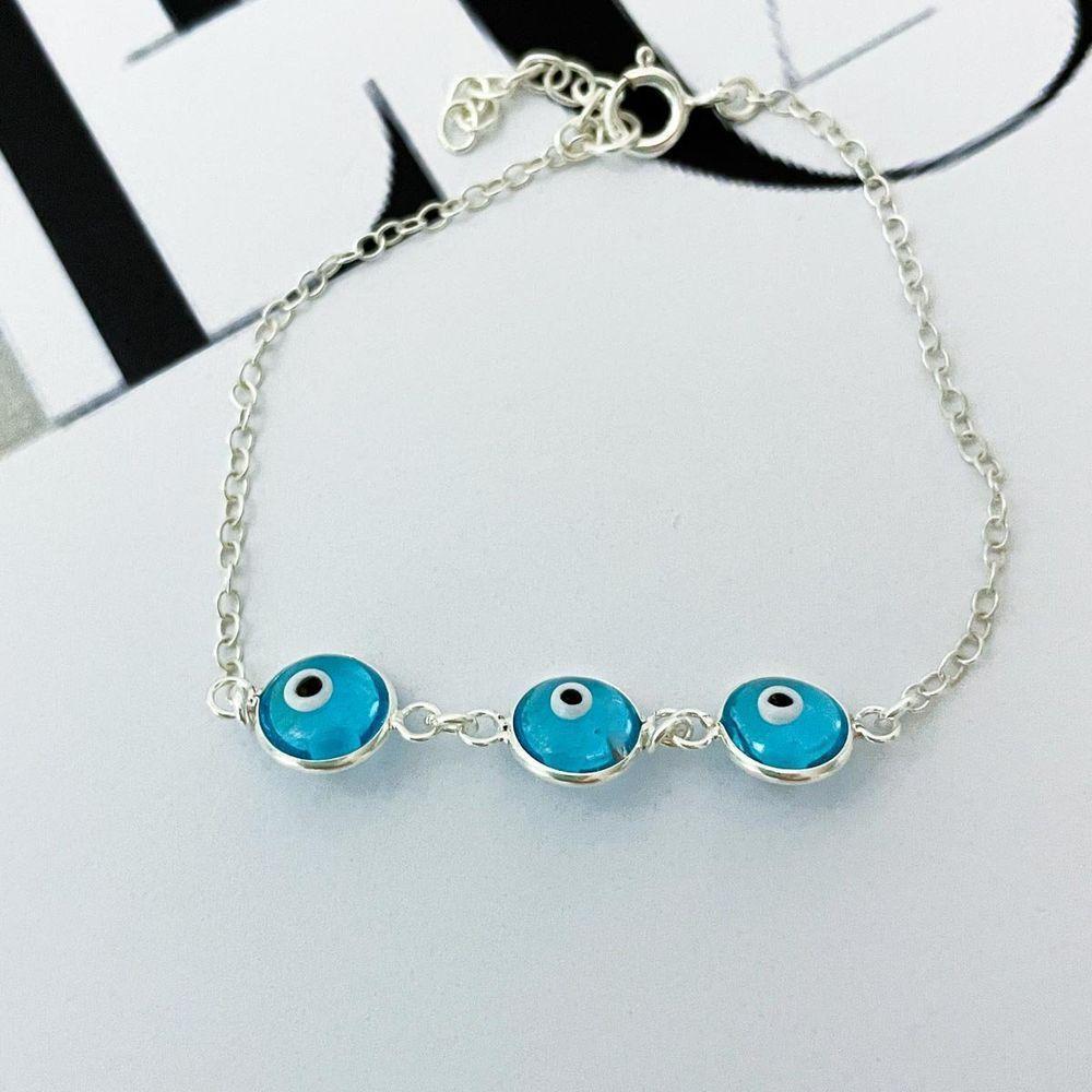 Pulseira Elos Com Olho Grego Prata 925 - 3