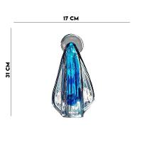 Imagem Santa Vidro Murano Azul Cristais São Marcos 31x17cm - 8