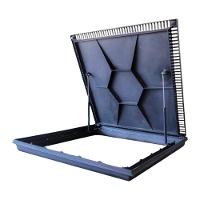 Tampa Para Casa Máquinas Piscina 1,00x1,00m Com Grelha Nossa Kasa Cinza-escuro - 1