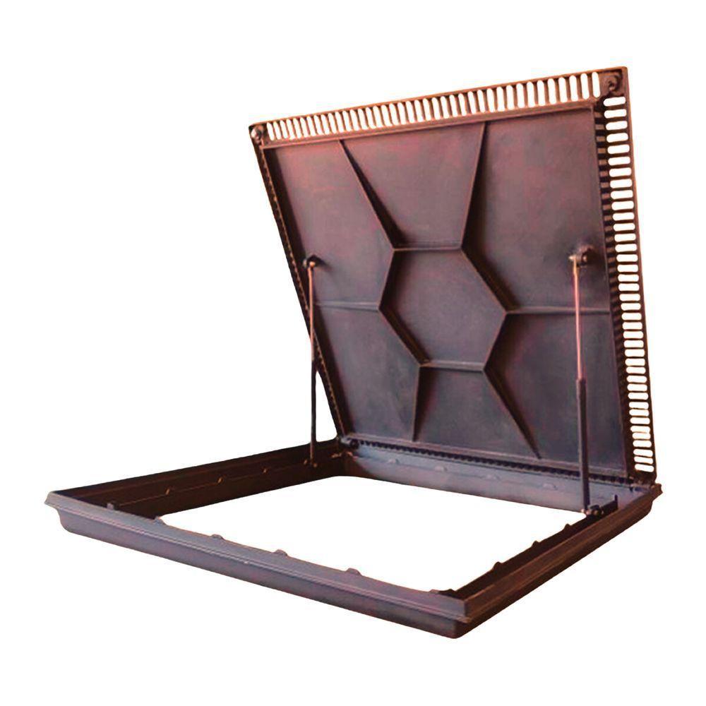 Tampa Para Casa Máquinas Piscina 1,00x1,00m Com Grelha Nossa Kasa Marrom - 1