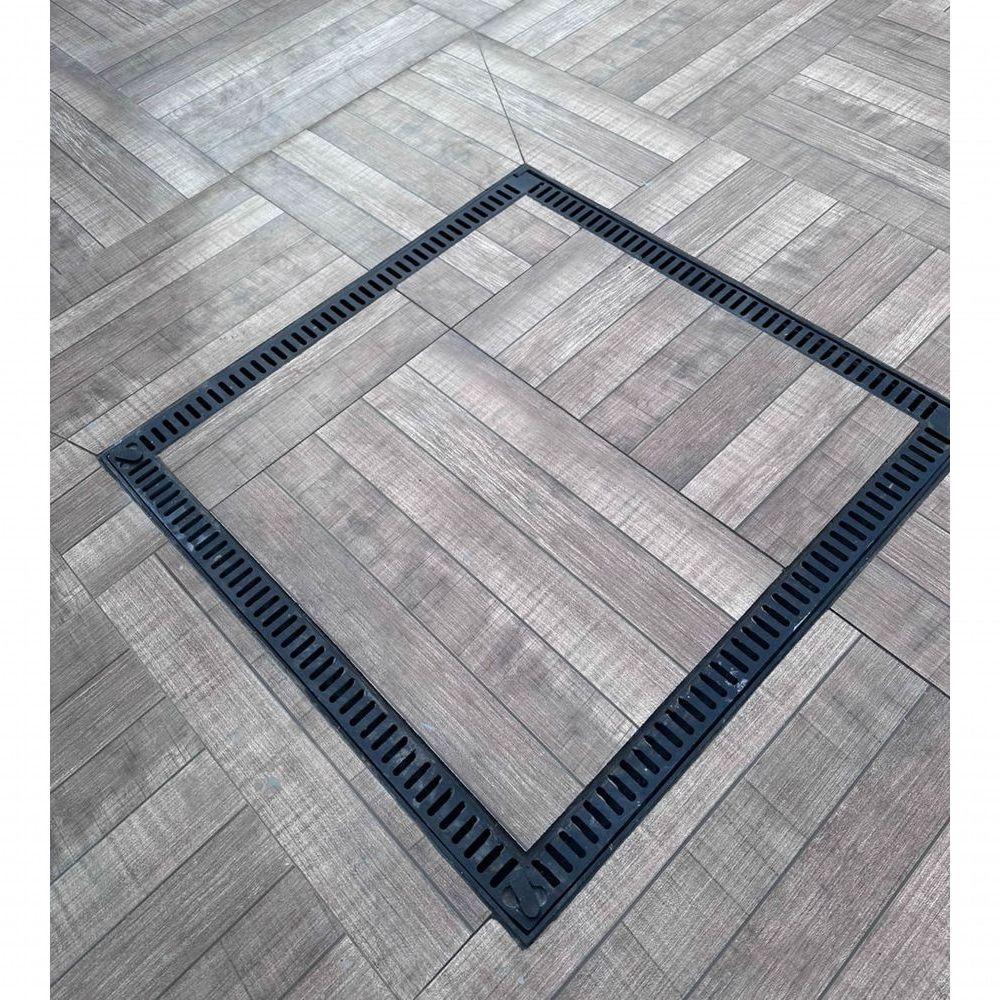 Tampa Para Casa Máquinas Piscina 1,00x1,00m Com Grelha Nossa Kasa Preto - 3