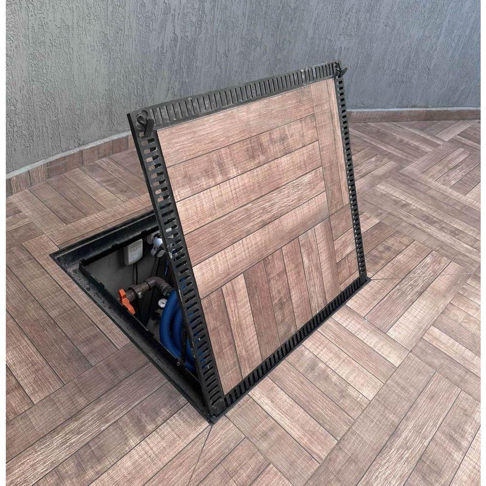 Tampa Para Casa Máquinas Piscina 1,00x1,00m Com Grelha Nossa Kasa Preto - 7