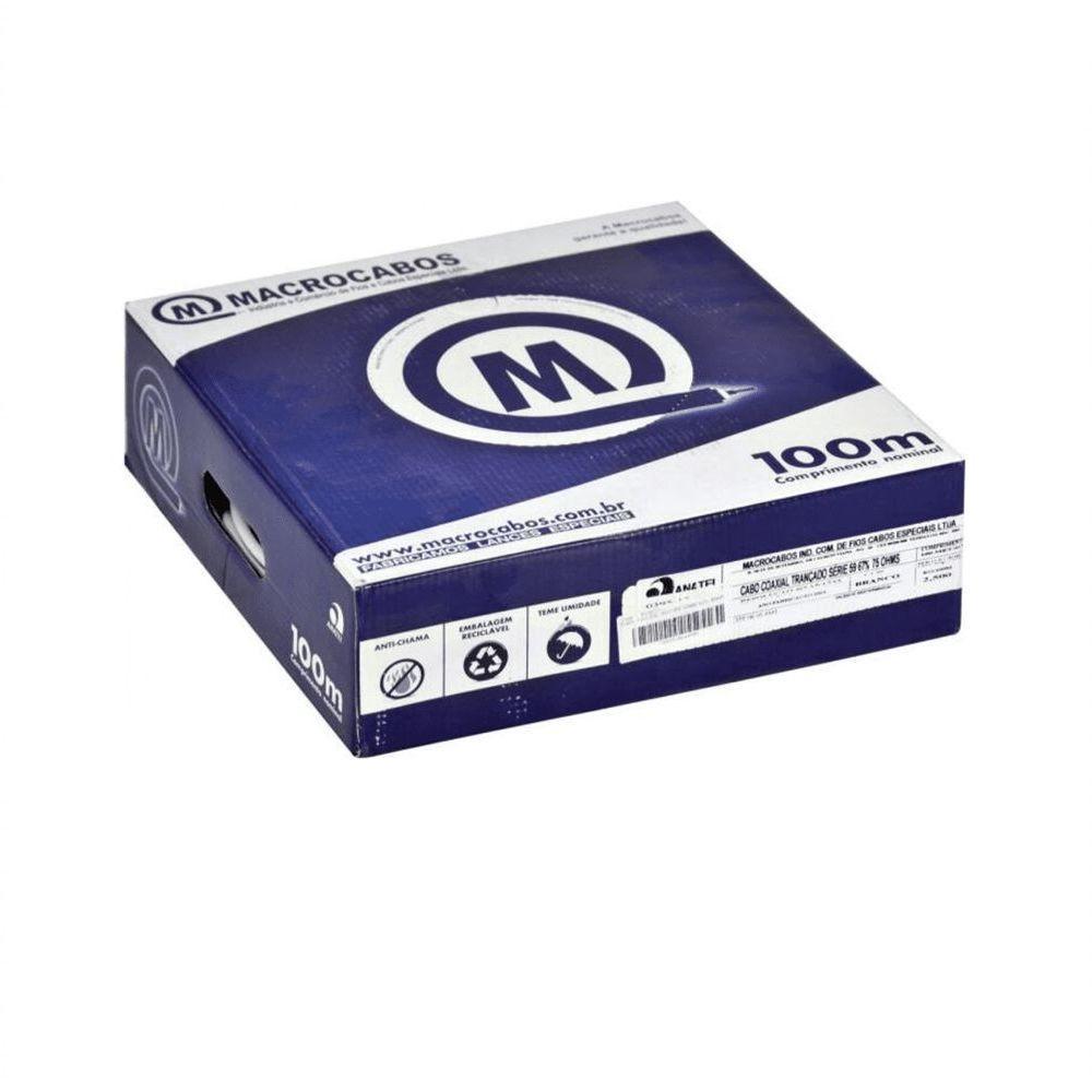 Cabo Coaxial Rgc-59 67% Branco 100 Metros - 3