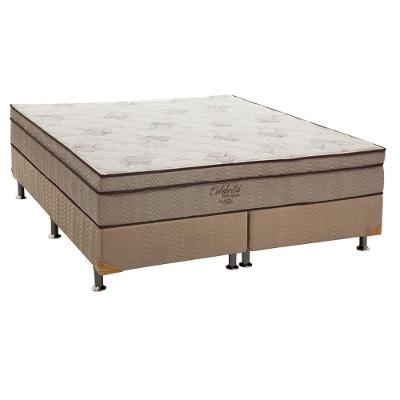 Cama Box King: Colchão Molas Superpocket Ensacadas Ortobom Celebrita + Base Crc Suede Clean (193x203)