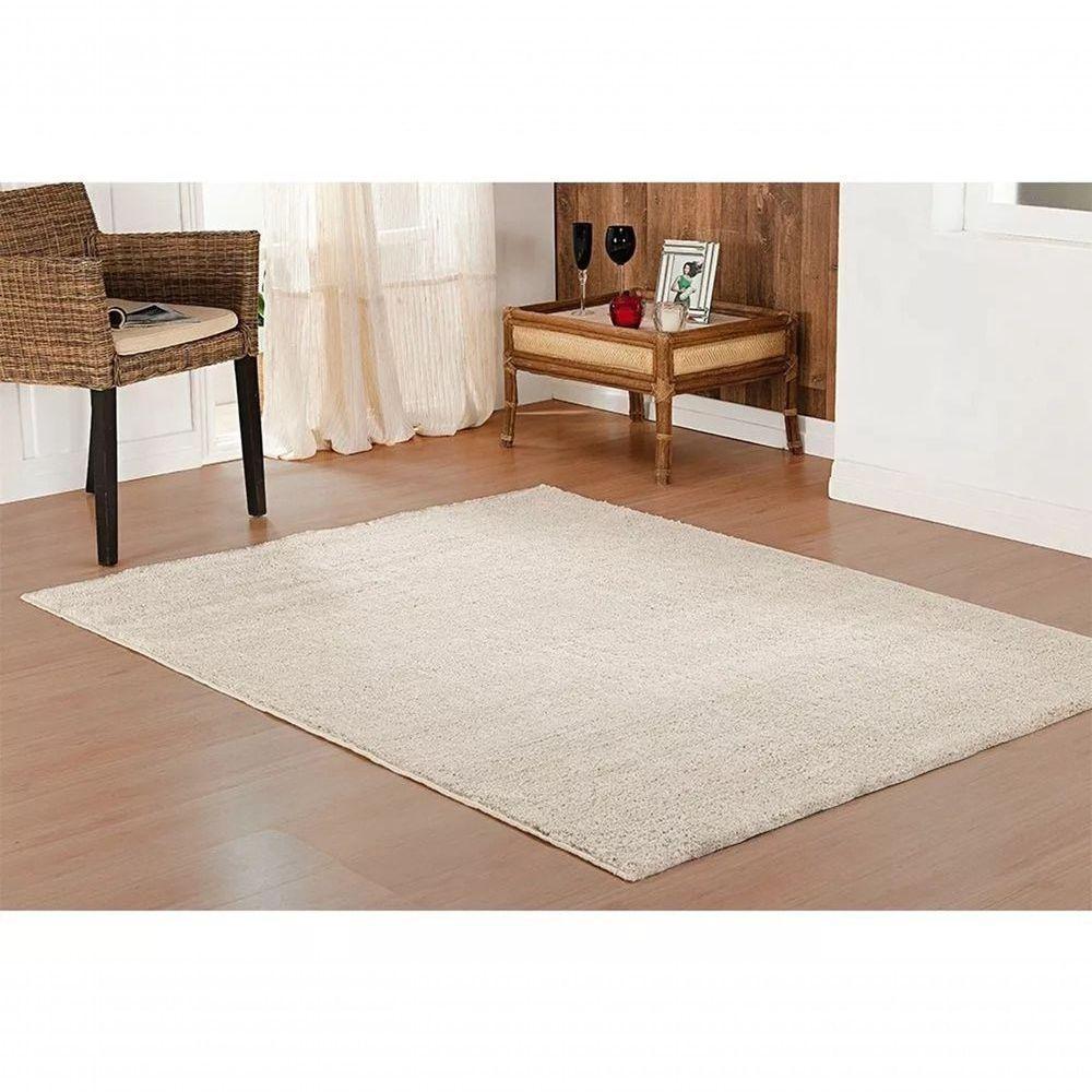 Tapete Sala Quarto 2,00x3,50 Grande Pelo Super Macio Perola - 6