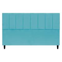 Cabeceira Para Cama Box King Size 195 Cm Classic Suede Azul-turquesa Suede - 1
