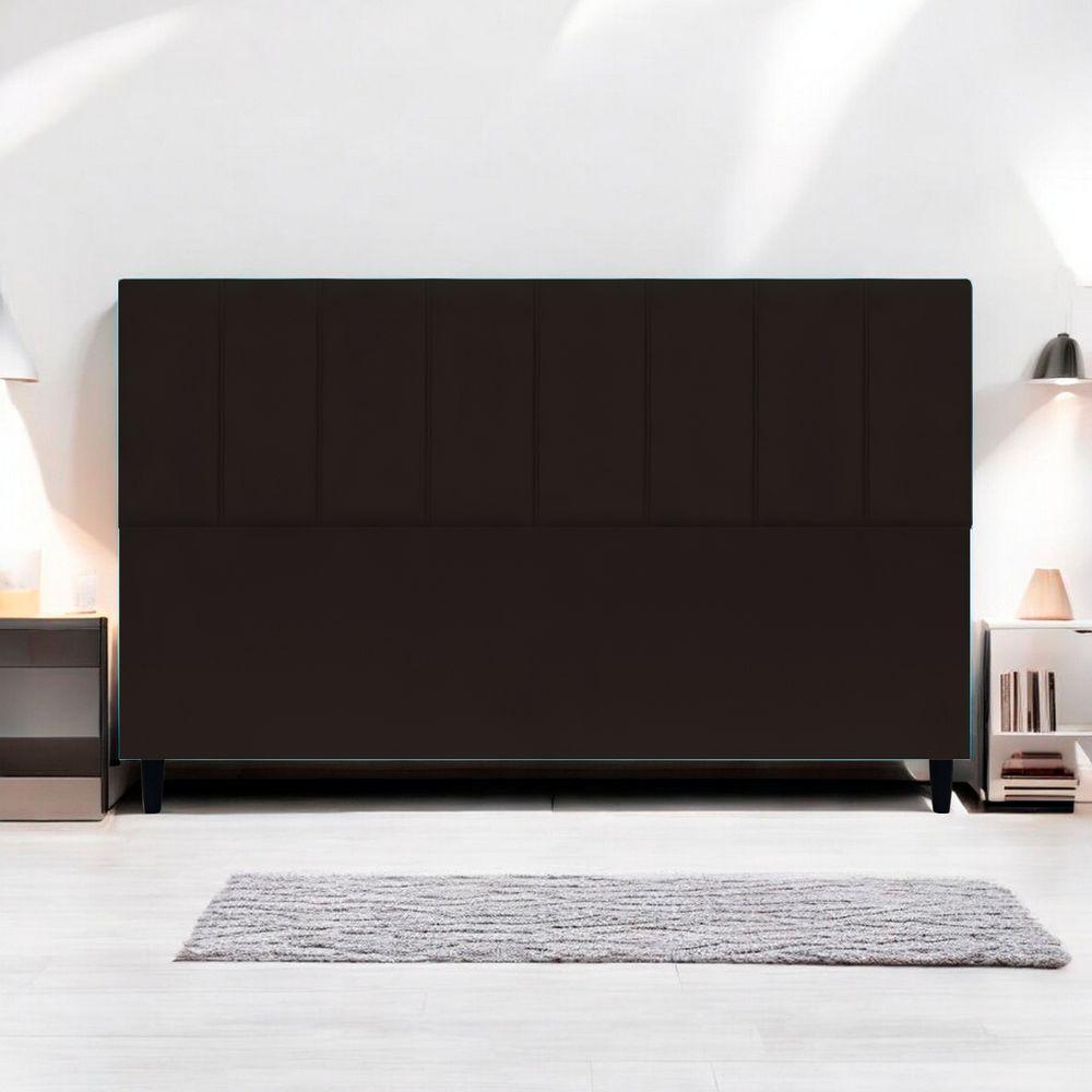 Cabeceira Para Cama Box King Size 195 Cm Classic Suede Marrom Suede - 2