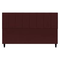 Cabeceira Para Cama Box King Size 195 Cm Classic Suede Bordô Suede - 1