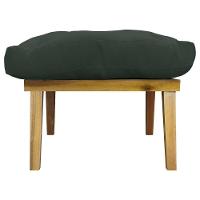 Puff Marty Decorativo Retangular Linho Verde - 2