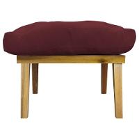 Kit 2 Puffs Decorativos Marty Retangular Linho Bordô - 3