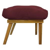 Kit 2 Puffs Decorativos Marty Retangular Linho Bordô - 5