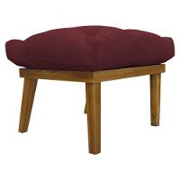 Kit 2 Puffs Decorativos Marty Retangular Linho Bordô - 6