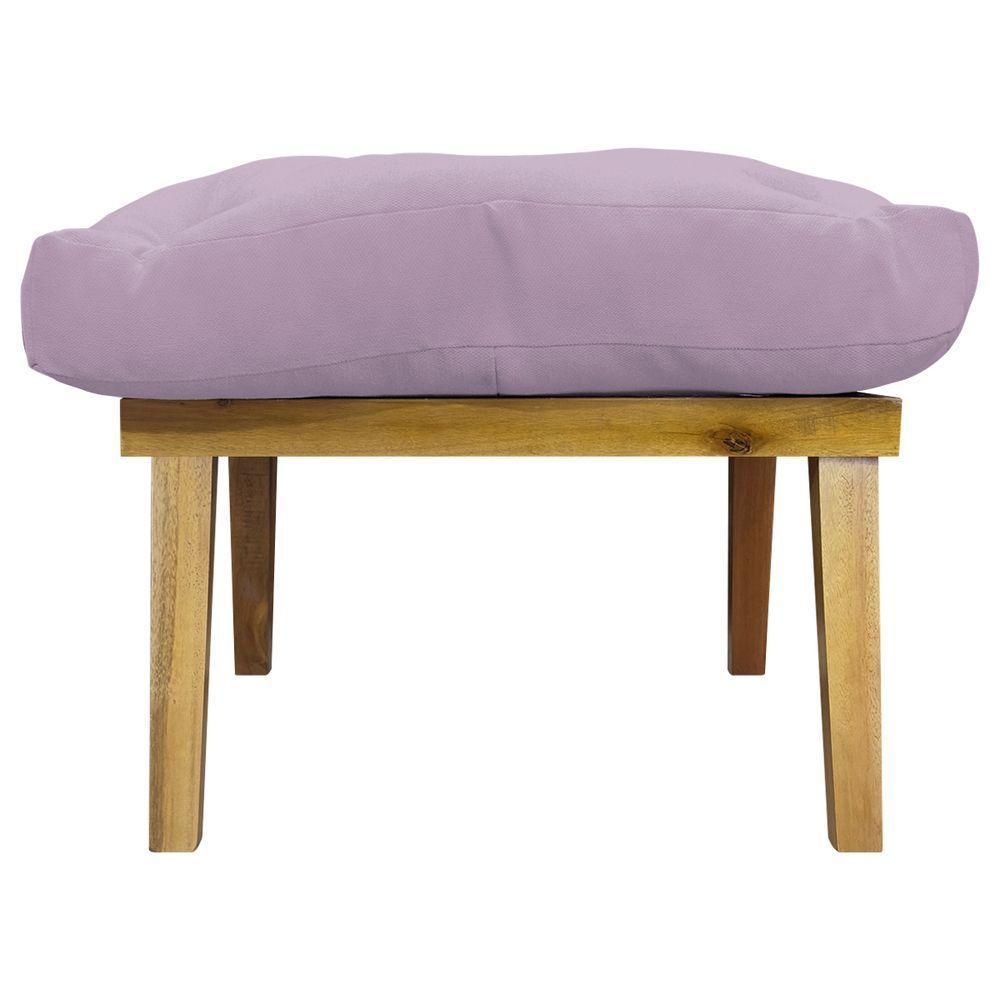 Kit 2 Puffs Decorativos Marty Retangular Linho Rosê - 3