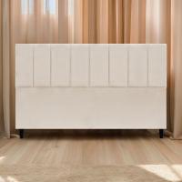 Cabeceira Para Cama Box King Size 195 Cm Classic Suede Bege Suede - 2