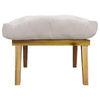 Kit 2 Puffs Decorativos Marty Retangular Linho Off White - 3