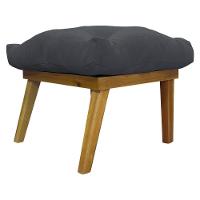 Kit 2 Puffs Decorativos Marty Retangular Linho Cinza