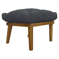 Kit 2 Puffs Decorativos Marty Retangular Linho Cinza - 6