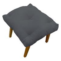 Kit 2 Puffs Decorativos Marty Retangular Linho Cinza - 8