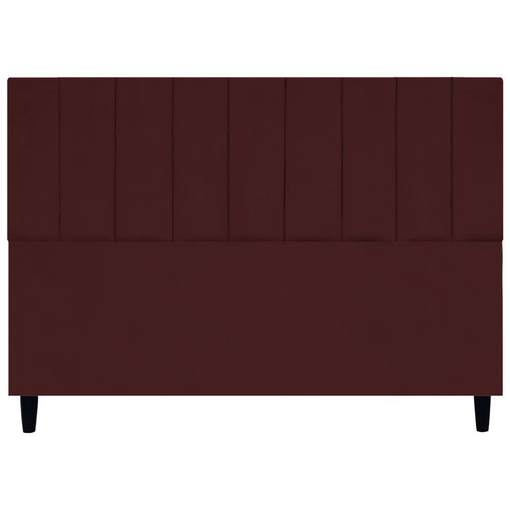 Cabeceira Para Cama King 195 Cm Elen Suede Bordô Suede - 1