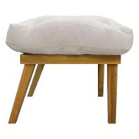 Kit 2 Puffs Decorativos Marty Retangular Linho Bege - 5