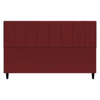 Cabeceira Para Cama Box King Size 195 Cm Classic Suede Vermelho Suede - 1