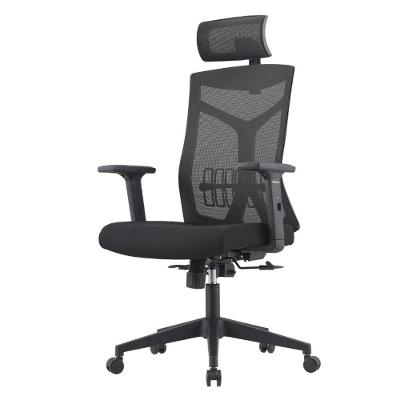 Cadeira Escritório Nr-17 Lugano Presidente C- Braços Fratini Encosto Tela Mesh Preta Base Rodízio