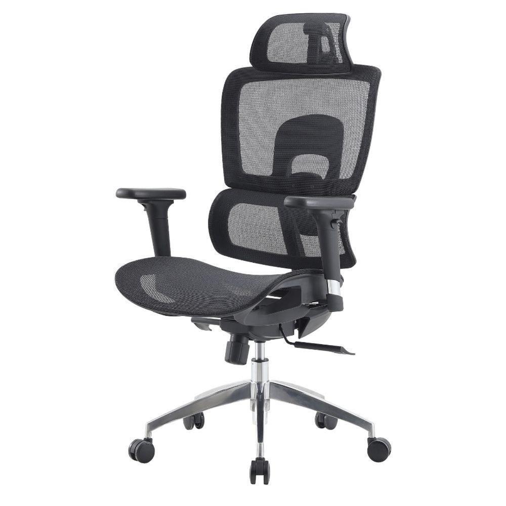 Cadeira Escritório Nr-17 Tribeca Presidente C- Braços Fratini Encosto Tela Mesh Preta Base Rodízio - 1