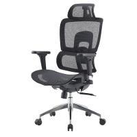 Cadeira Escritório Nr-17 Tribeca Presidente C- Braços Fratini Encosto Tela Mesh Preta Base Rodízio - 1