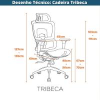 Cadeira Escritório Nr-17 Tribeca Presidente C- Braços Fratini Encosto Tela Mesh Preta Base Rodízio - 8