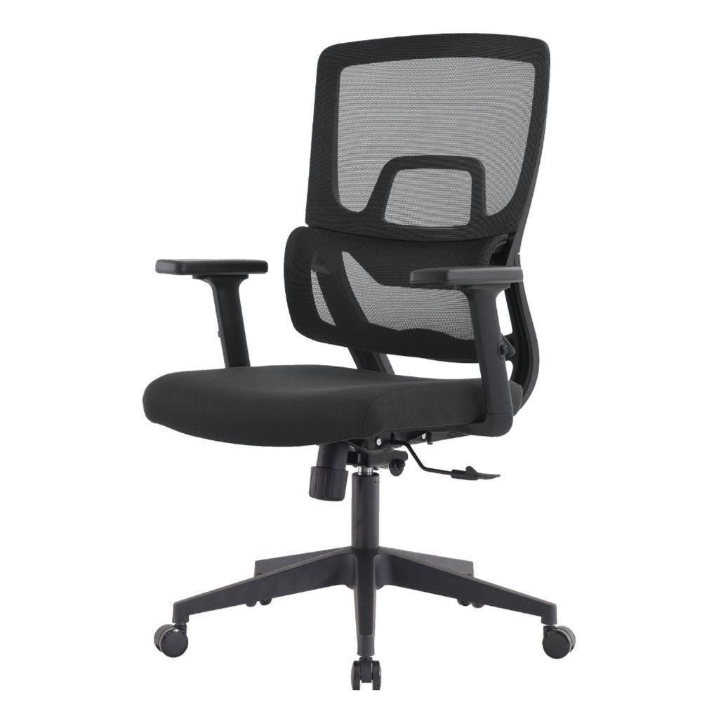 Cadeira Escritório Nr-17 Chelsea Diretor Com Braços Fratini Encosto Tela Mesh Preta Base Rodízio - 1