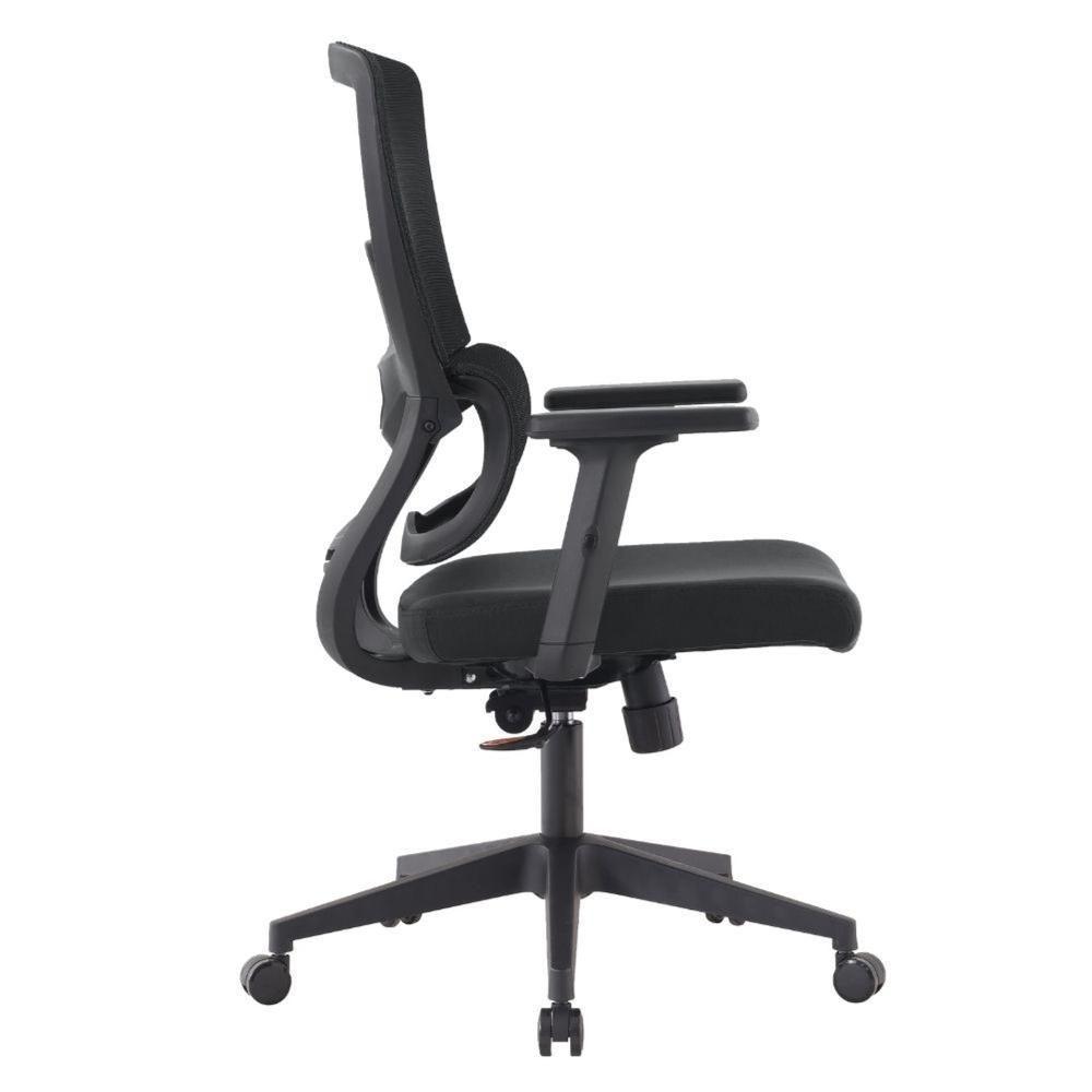 Cadeira Escritório Nr-17 Chelsea Diretor Com Braços Fratini Encosto Tela Mesh Preta Base Rodízio - 3