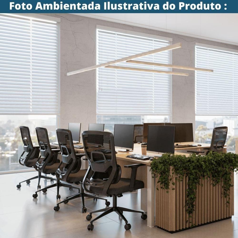 Cadeira Escritório Nr-17 Chelsea Diretor Com Braços Fratini Encosto Tela Mesh Preta Base Rodízio - 7