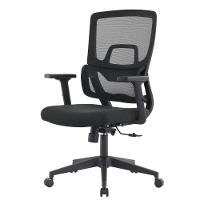 Cadeira Escritório Nr-17 Chelsea Diretor Com Braços Fratini Encosto Tela Mesh Preta Base Rodízio - 1