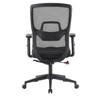 Cadeira Escritório Nr-17 Chelsea Diretor Com Braços Fratini Encosto Tela Mesh Preta Base Rodízio