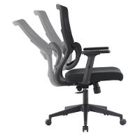 Cadeira Escritório Nr-17 Chelsea Diretor Com Braços Fratini Encosto Tela Mesh Preta Base Rodízio - 6