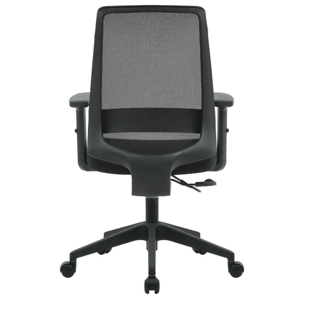 Cadeira Escritório Nr-17 Columbus Diretor C- Braços Fratini Encosto Tela Mesh Preta Base Rodízio - 3
