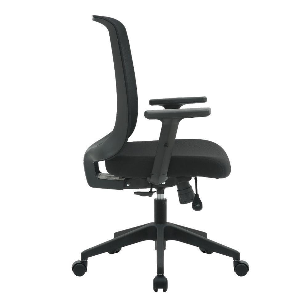 Cadeira Escritório Nr-17 Columbus Diretor C- Braços Fratini Encosto Tela Mesh Preta Base Rodízio - 4