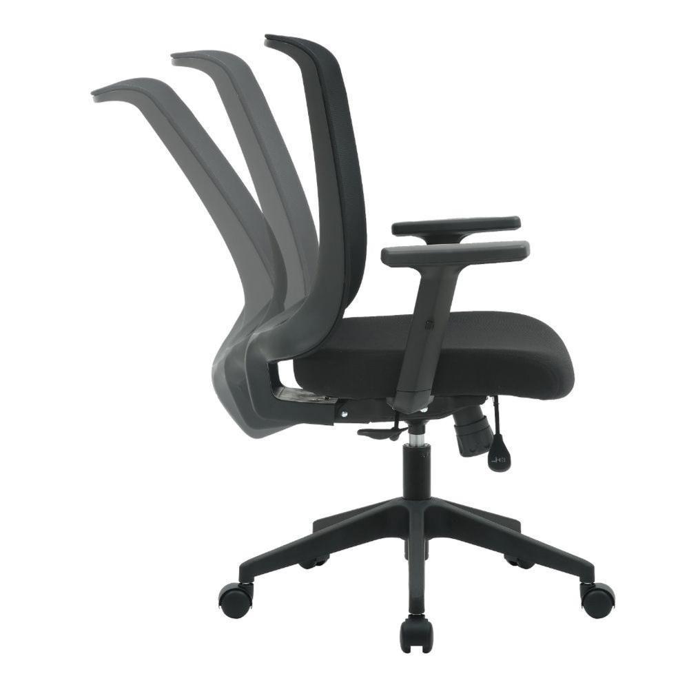 Cadeira Escritório Nr-17 Columbus Diretor C- Braços Fratini Encosto Tela Mesh Preta Base Rodízio - 5
