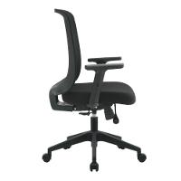 Cadeira Escritório Nr-17 Columbus Diretor C- Braços Fratini Encosto Tela Mesh Preta Base Rodízio