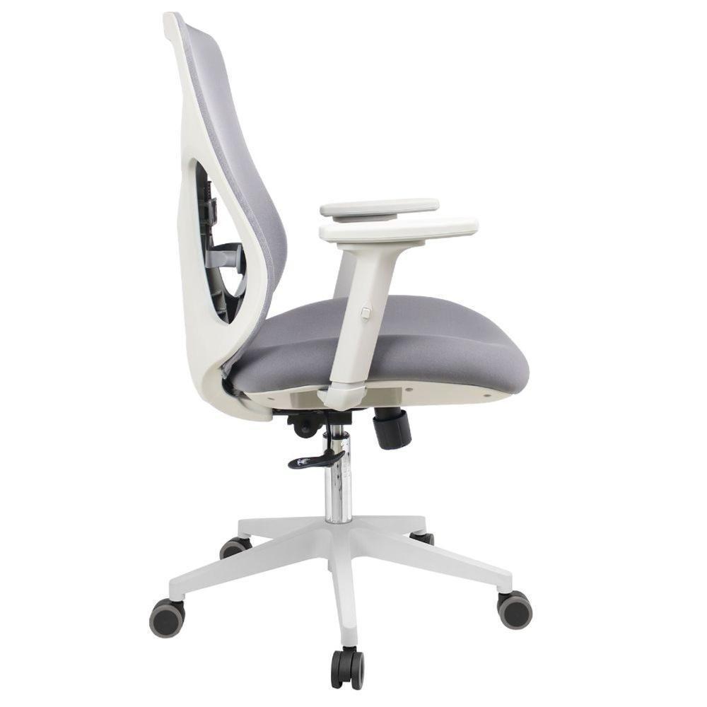 Cadeira Escritório Nr-17 Everest Diretor C- Braços Fratini Encosto Tela Mesh Gelo-cinza Base Rodízio - 3