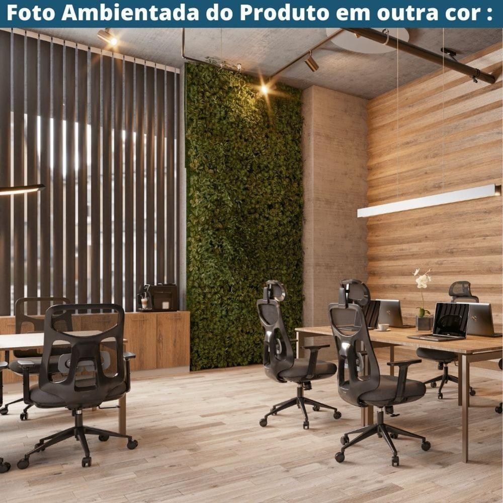 Cadeira Escritório Nr-17 Everest Diretor C- Braços Fratini Encosto Tela Mesh Gelo-cinza Base Rodízio - 7